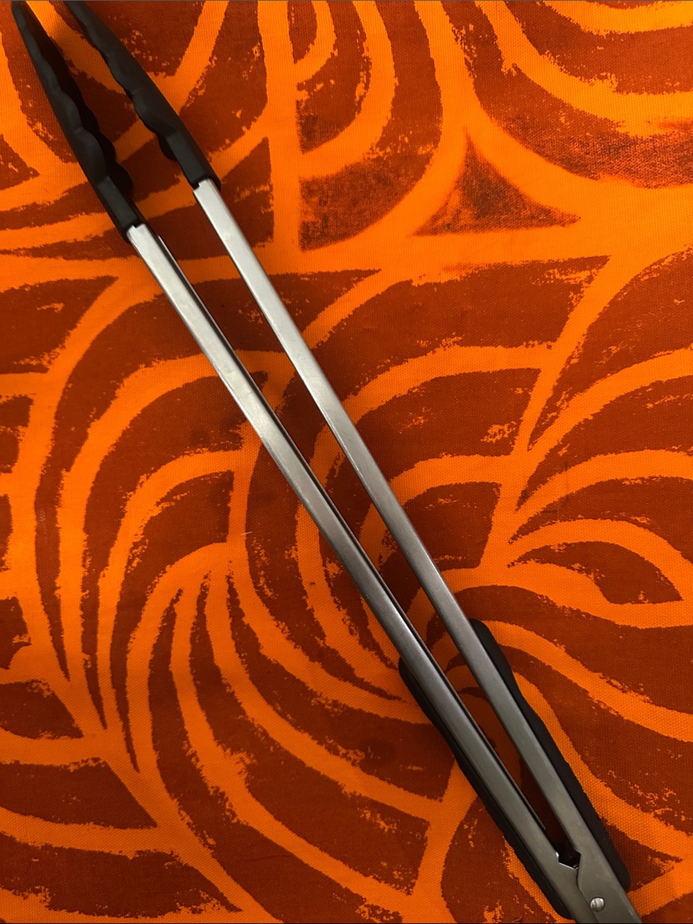 Sur La Table Stainless Steel Cooking Tongs with Black Grip